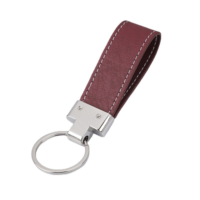 Maßgeschneiderter, hochwertiger Design-Schlüsselanhänger aus Metall-PU-Leder