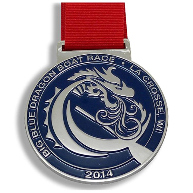 Weiche Emaille-Dargon-Boat-Award-Metallmedaille