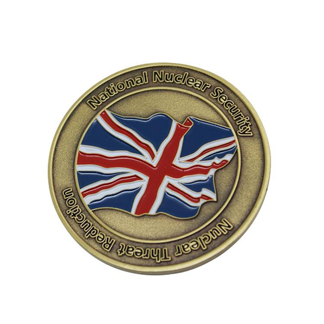 England-Herausforderungsmünze mit individuellem Logo aus weicher Emaille und Metall
