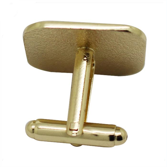 Goldfarbene, quadratische Manschettenknöpfe aus hartem Emaille-Metall