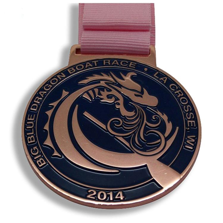 Weiche Emaille-Dargon-Boat-Award-Metallmedaille