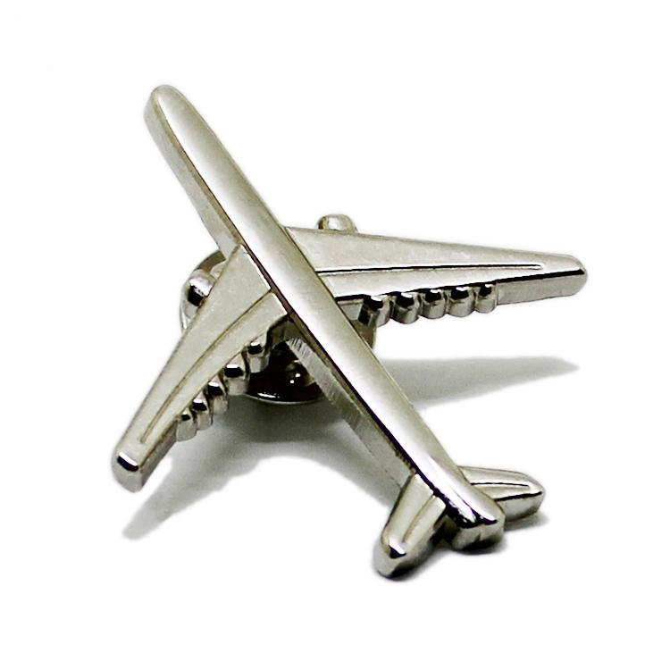 Anstecknadel aus 3D-Flugzeug-Metall in Gold und Silber