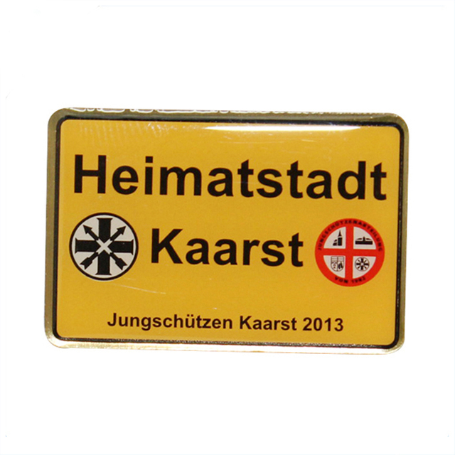 Rechteckige Anstecknadel mit individuellem Logodruck und Epoxidharz