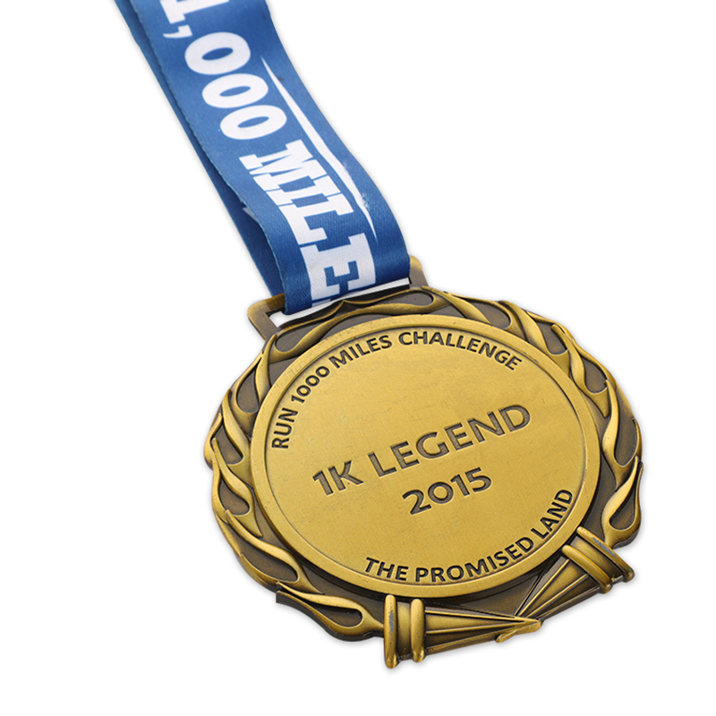 Benutzerdefinierte Lauf-Goldmedaille, virtuelle virtuelle 1-km-Lauf-Läufer-Medaille in meiner Nähe