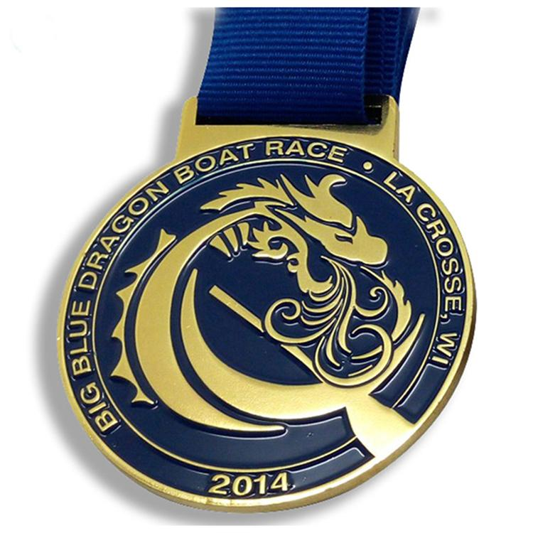 Weiche Emaille-Dargon-Boat-Award-Metallmedaille