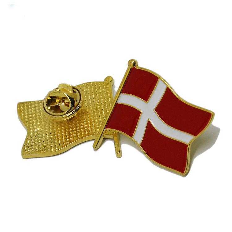 Anstecknadel mit weicher Emaille und Länderflagge aus Metall