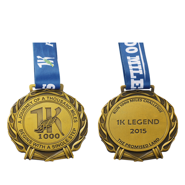 Benutzerdefinierte Lauf-Goldmedaille, virtuelle virtuelle 1-km-Lauf-Läufer-Medaille in meiner Nähe