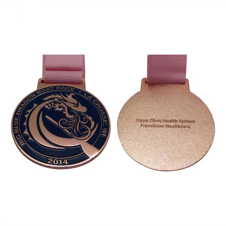 Weiche Emaille-Dargon-Boat-Award-Metallmedaille