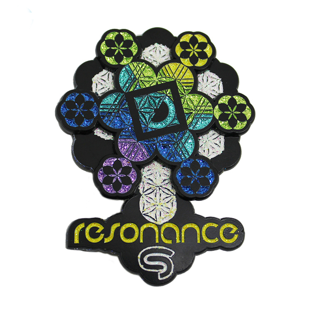 Anstecknadel mit Schneeflocken-Emaille, drehbar, glitzernd