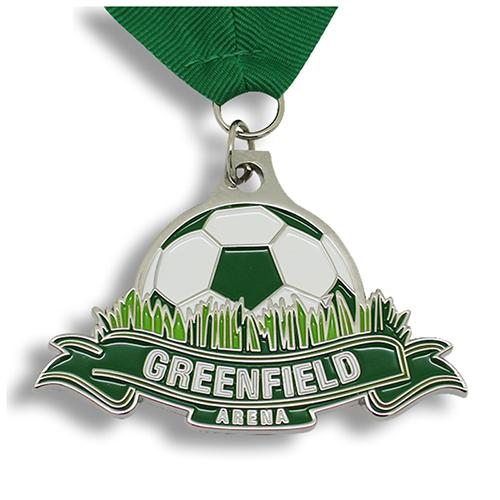 Benutzerdefinierte Fußball-Fußball-Medaille aus weichem Emaille-Metall