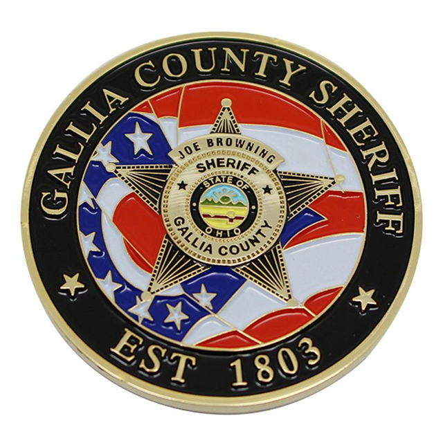 USA-Sheriff-Herausforderungsmünze aus weichem Emaille-Metall