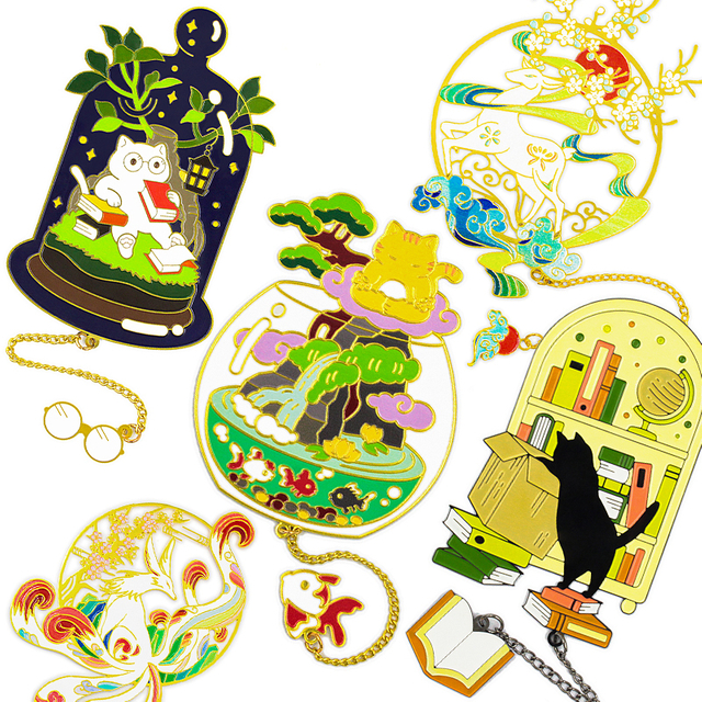 Individuelles Design, Anime-Blumen-Lesezeichen, niedliches, ausgehöhltes Lesezeichen 