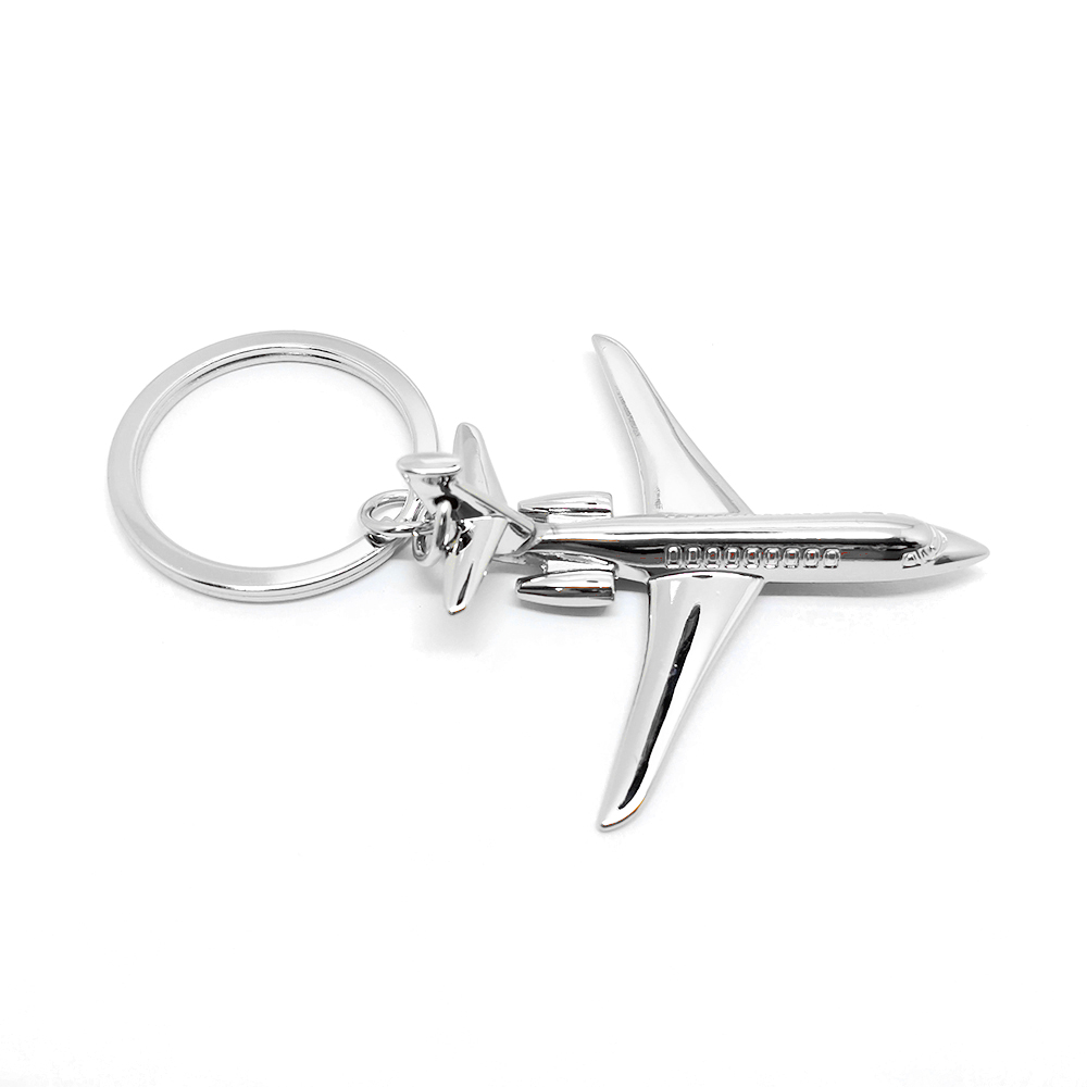 3D-Modell, personalisierter, individueller Metall-Logo-Flugzeug-Schlüsselanhänger