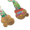 Challenge 35K Bronze Star Cycling Relegious Miraculous Halskette Militärmedaillen und Bänder