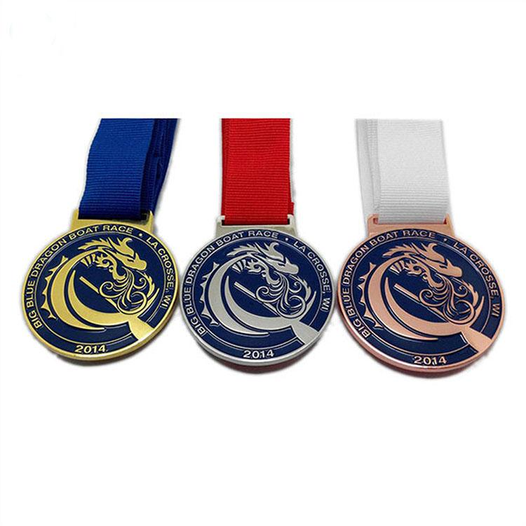 Weiche Emaille-Dargon-Boat-Award-Metallmedaille