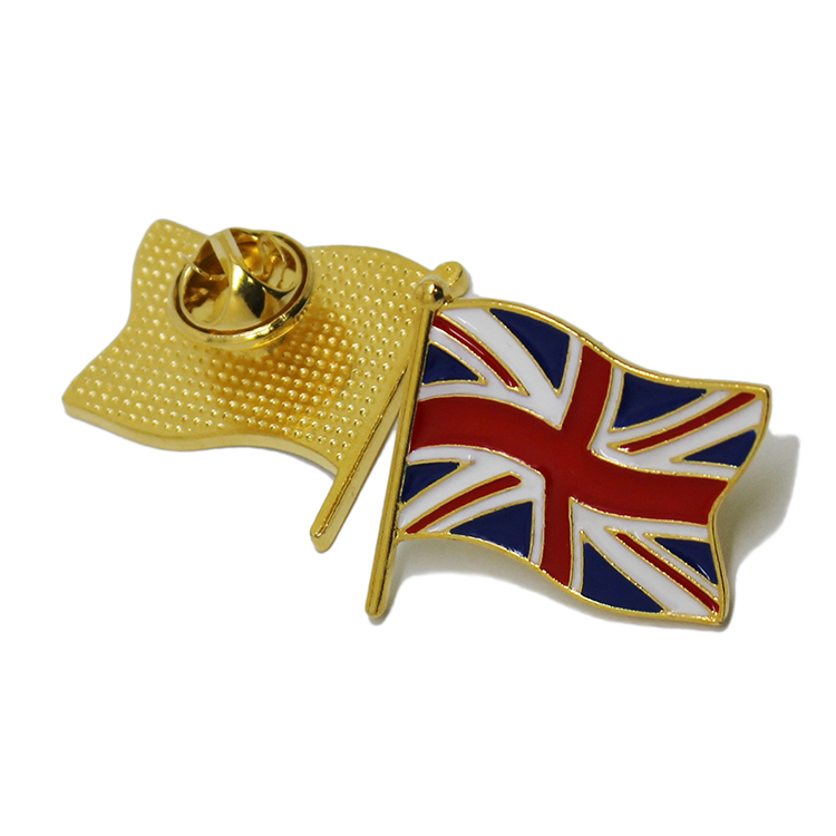 Anstecknadel mit weicher Emaille und Länderflagge aus Metall
