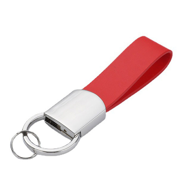 Personalisierte, maßgeschneiderte Leder-Schlüsselanhänger mit kleinem Ring