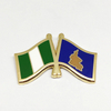 Benutzerdefinierte Kreuz Freundschaft Flagge weiche harte Emaille Pin