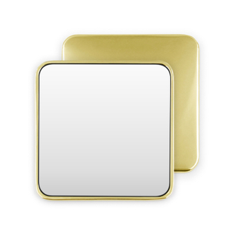 Goldfarbener quadratischer Spiegel