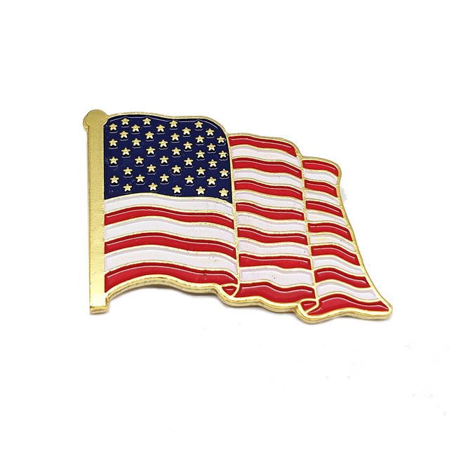 Benutzerdefinierte US USA Vereinigte Staaten amerikanische Flagge Revers Emaille Pin in meiner Nähe