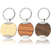 Schlüsselanhänger aus Holz, individuelles rundes Design, Gravur aus Holz