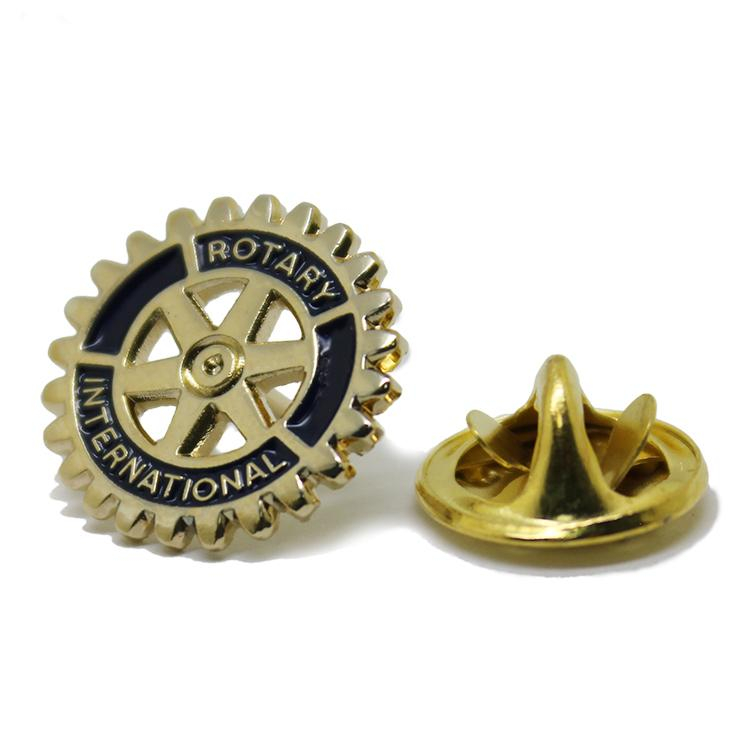Goldgeflochtene, individuelle Dreh-Anstecknadel aus Metall