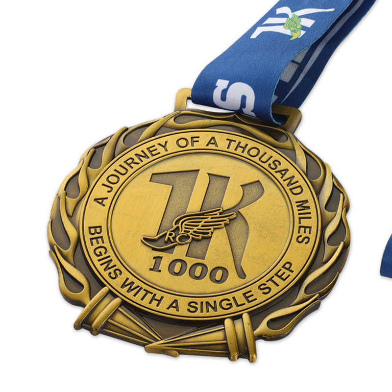 Benutzerdefinierte Lauf-Goldmedaille, virtuelle virtuelle 1-km-Lauf-Läufer-Medaille in meiner Nähe