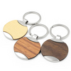Schlüsselanhänger aus Holz, individuelles rundes Design, Gravur aus Holz