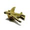 Anstecknadel aus 3D-Flugzeug-Metall in Gold und Silber