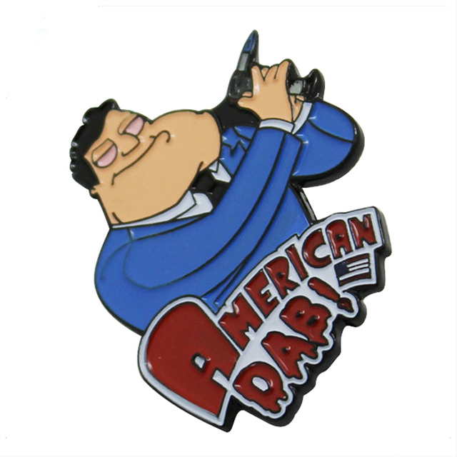 Cool Man Cartoon Metall-Emaille-Anstecknadel