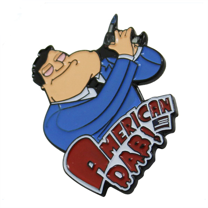 Cool Man Cartoon Metall-Emaille-Anstecknadel